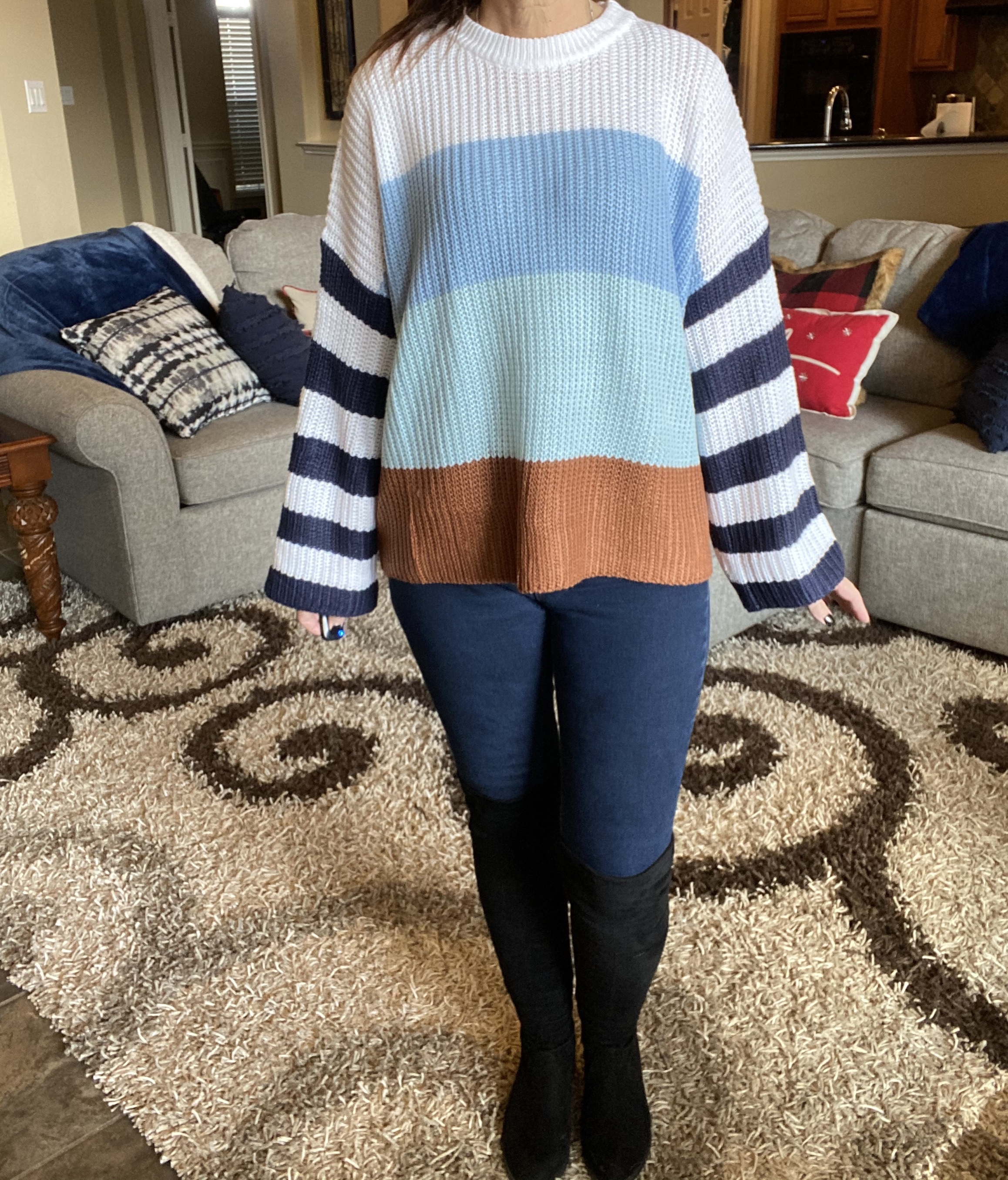Color block sweater